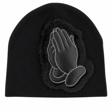 BLACK PRAYER BEANIE